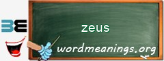 WordMeaning blackboard for zeus